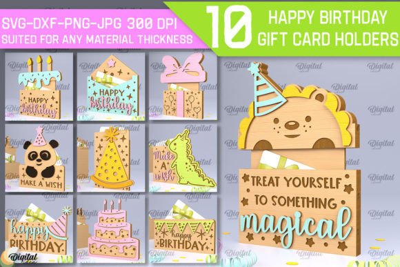 Download Birthday Gift Card Holders Laser Bundle - Premium Resources