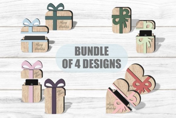 Download Gift Card Box Bundle Svg Laser Cut File - Gift card Collection