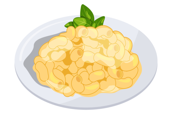 Download Macaroni Cheese Dish. Cartoon Food Plate - Dish Collection