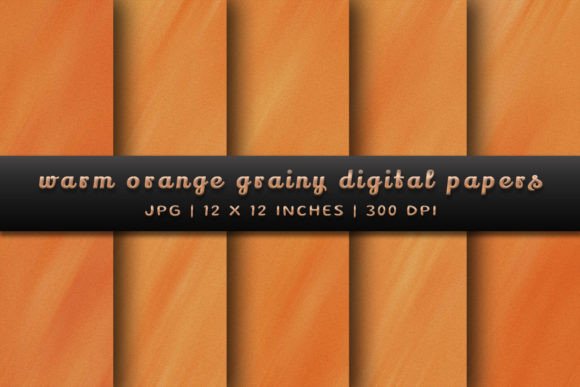 Download Warm Orange Grainy Digital Papers - Warm orange Collection