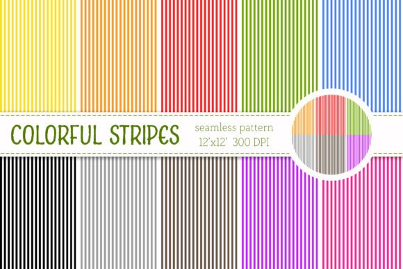 Download Colorful Stripes Pack | Seamless Pattern - Colorful stripes Collection