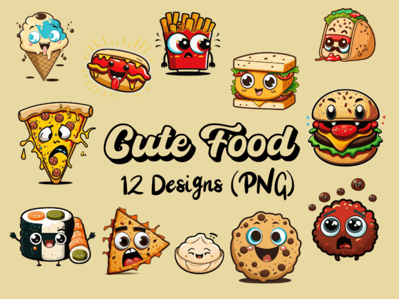 Download Sweet Faces: Cute Food Illustrations - Cute Collection