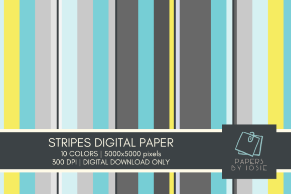Download Colorful Stripes Digital Paper - Premium Bundle