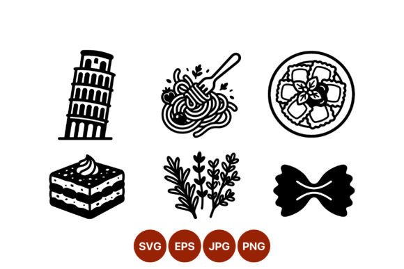 Download Italian Pasta Dishes and Leaning Tower - Dish Collection