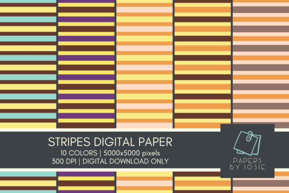 Download Colorful Stripes Digital Paper - Premium Resources