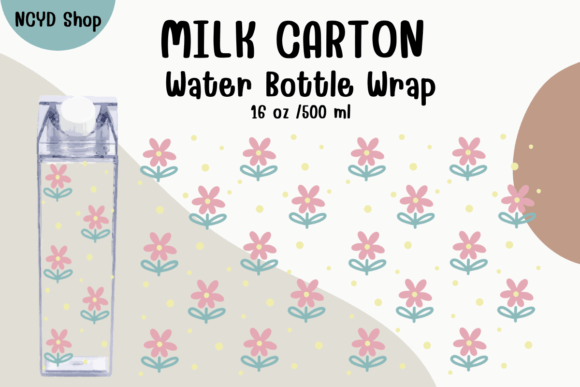 Download Minimal Flowers Milk Carton Water Bottle - Minimal flowers Collection