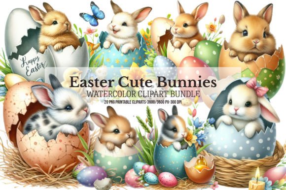 Download Easter Cute Bunnies Sublimation - Cute Collection