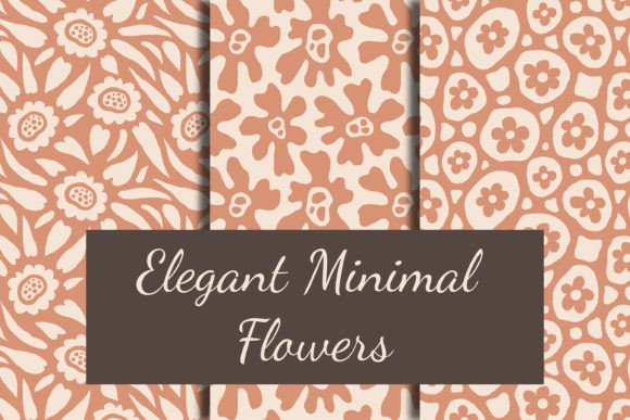 Download Elegant Minimal Flowers Seamless Pattern - Minimal flowers Collection
