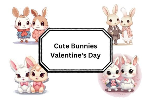 Download Cute Bunnies Valentine's Day - Cute Collection