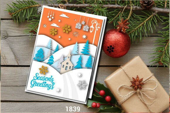 Download Multi Layer Christmas Gift Card SVG 1839 - Gift card Collection
