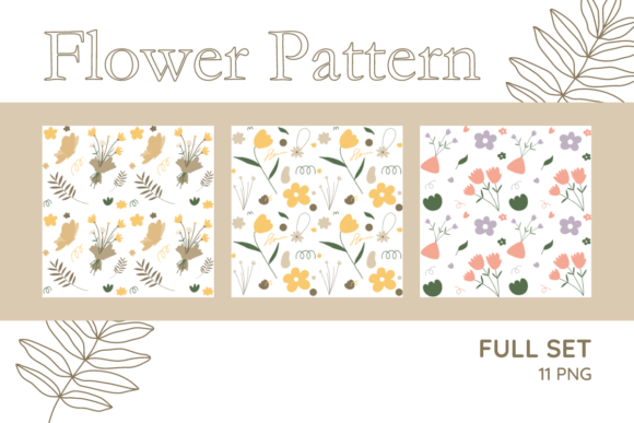 Download Cute Flower Spring Minimal Pattern Set - Cute Collection