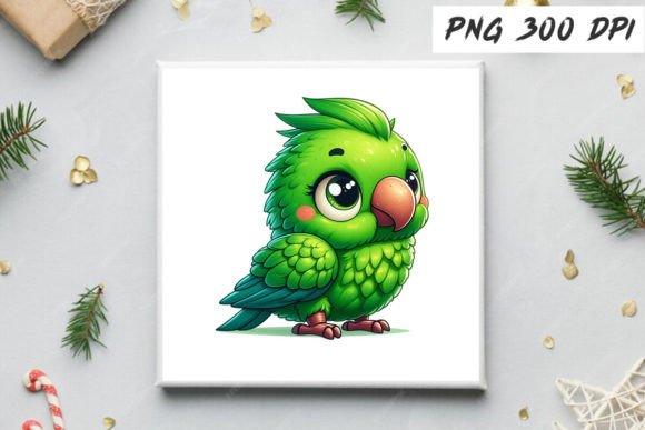 Download Cute and Funny Green Parrot Sublimation - Cute Collection
