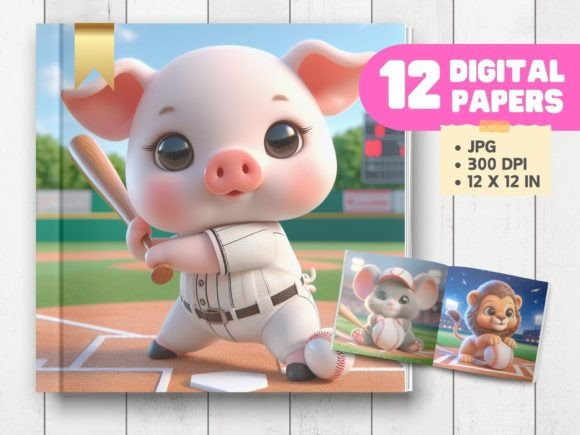 Download Cute Baby Animals Playing Baseball Image - Cute Collection