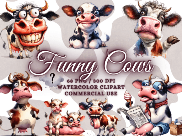 Download Funny Cows Clipart Cute Cow Png Farm Png - Cute Collection