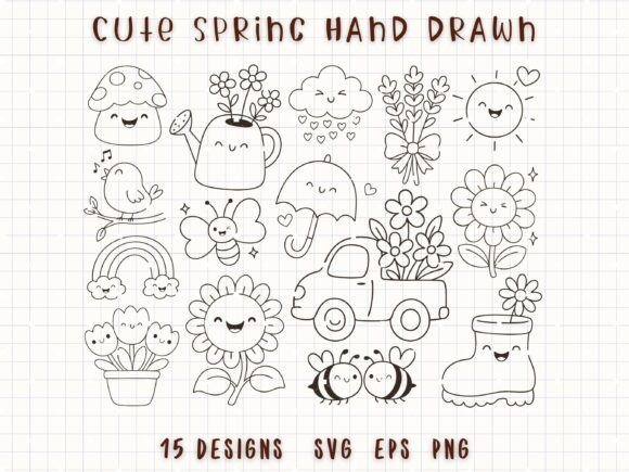 Download Cute Spring Flower Garden SVG - Cute Collection
